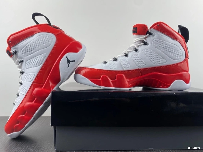 Cheap TBK White Jordan 9 Air Retro Red Gym 302370-160 0630